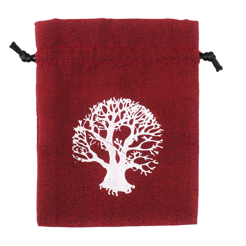 Gift Bag Tree of Life 11 x 14 cm Wine Red