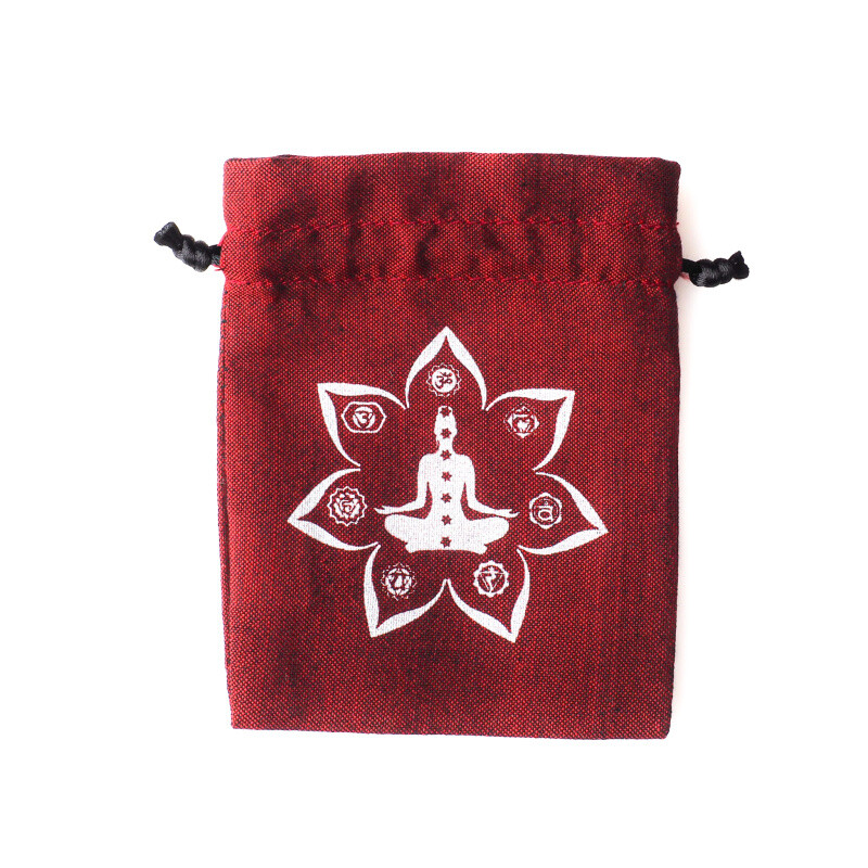 Gift Bag Yoga 8 x 11 cm Wine Red