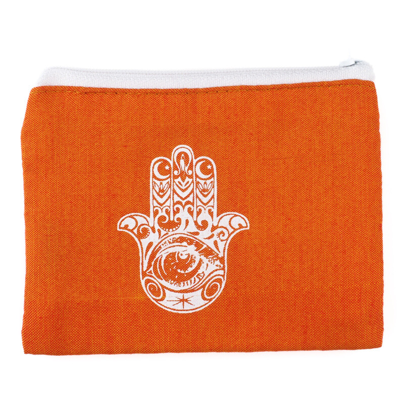 Purse Zippy Hamsa Orange