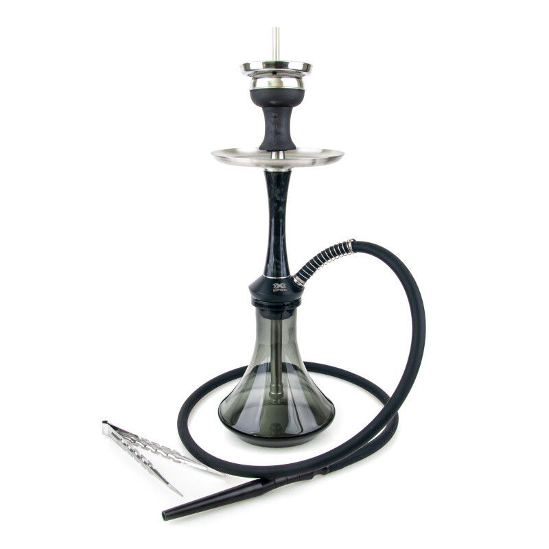 Hookah Aladin Epox Nylon 425 Black & Silver - Black