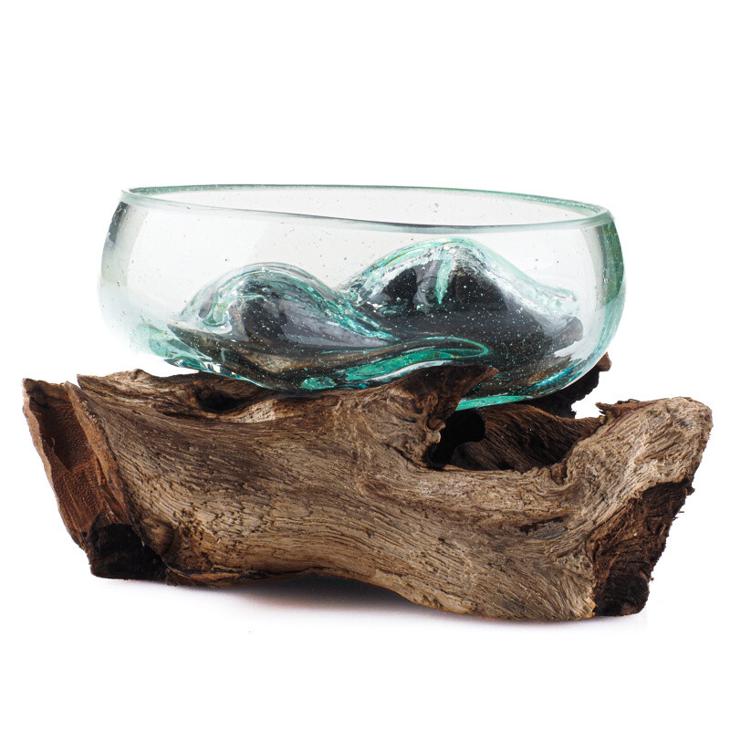 Glass Bowl on Driftwood Mini 07