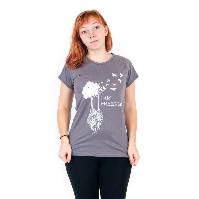 T-shirt Ladies' FREEDOM M Grey