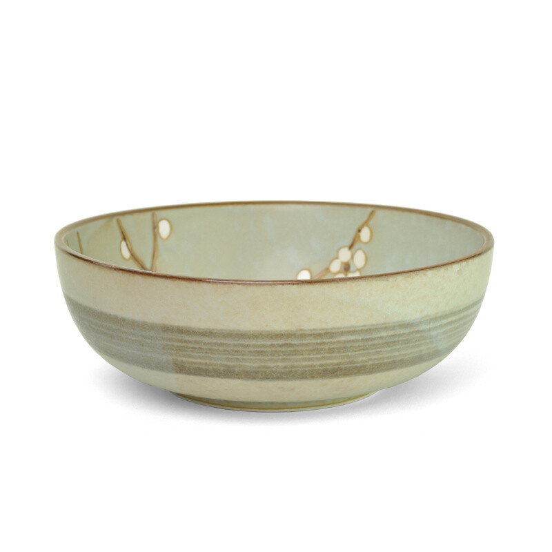 Ceramic Bowl Japan White Flower 20 cm