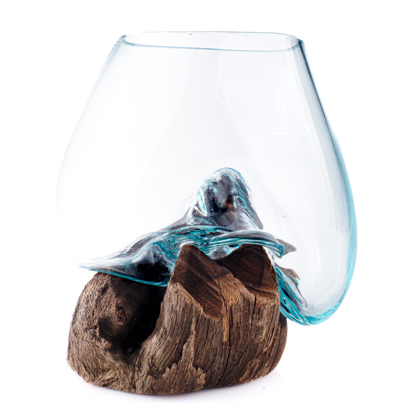 Glass Jar on Driftwood Medium 06