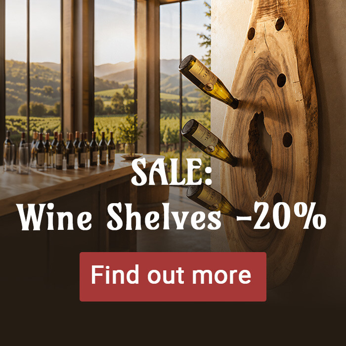 SALE: Wine Shelves -20%