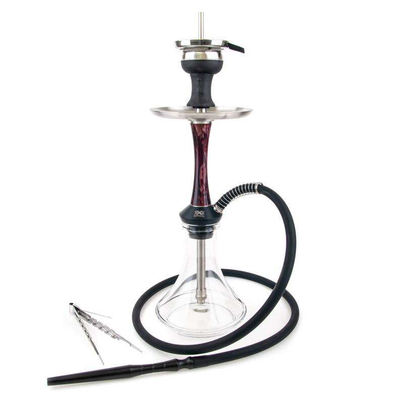 Hookah Aladin Epox Nylon 425 Black White Red - Clear