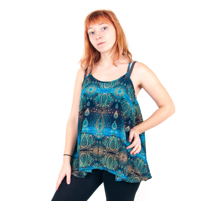 Wide Mini Top Ornaments Blue