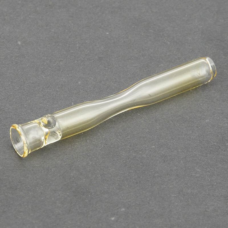 Glass Pipe Pyrex Chillum Tahiti 9 cm Silvered