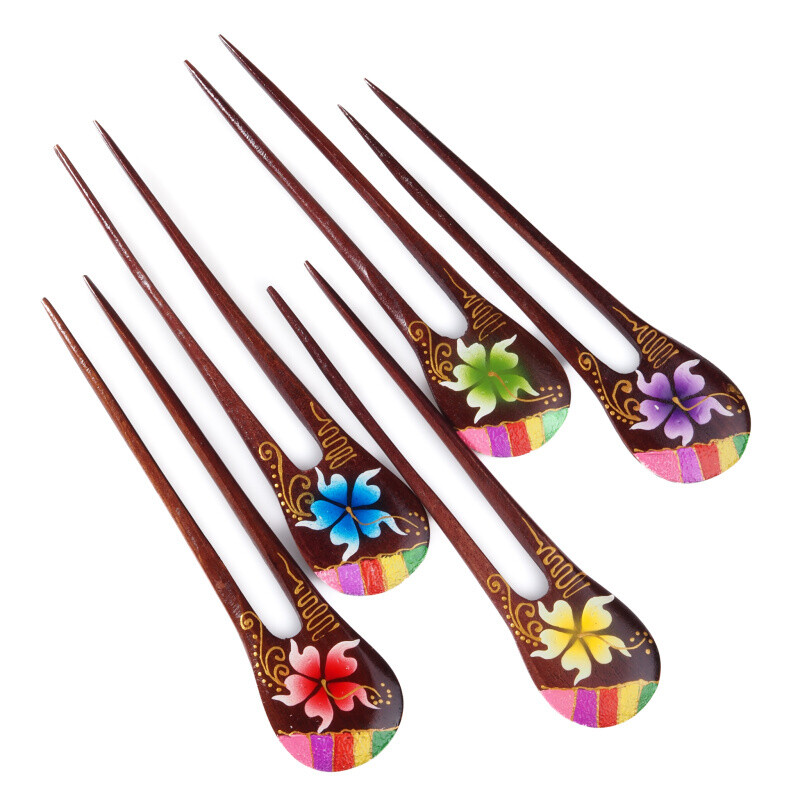 Hair Stick Double Flower 06
