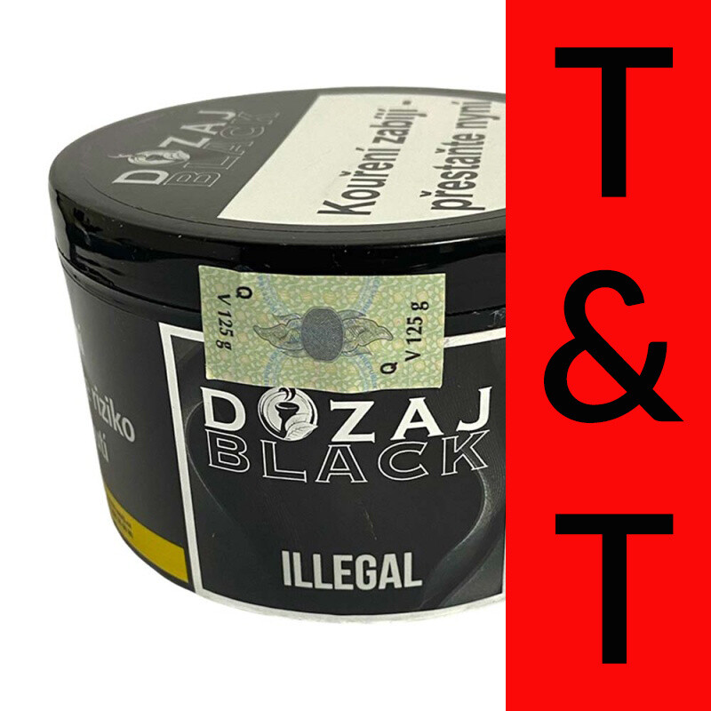 Hookah Tobacco Dozaj Black Illegal 125 g