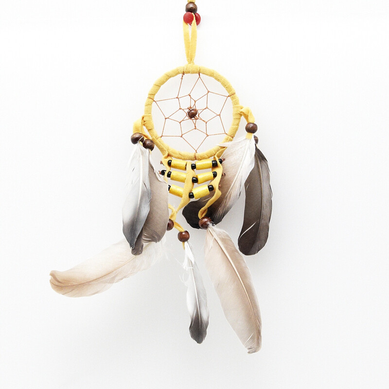 Dream Catcher Native American 6 cm Yellow