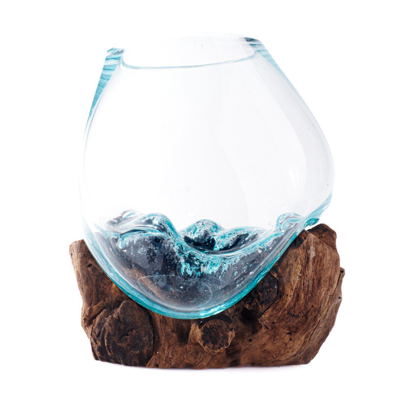 Glass Jar on Driftwood Medium 07