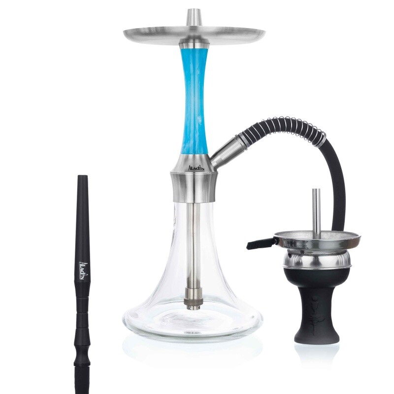 Hookah Aladin Epox 360 Silver Turquoise Flat