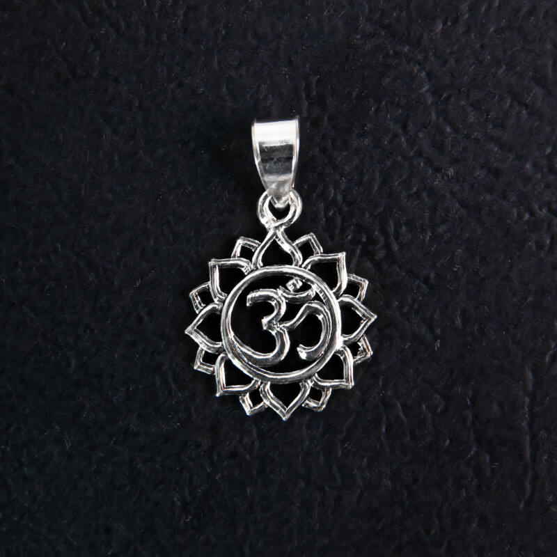 Silver Pendant Ohm Lotus
