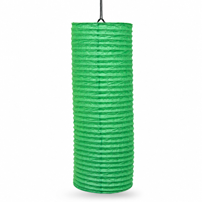 Paper Lantern Nepal Cylindrical Green
