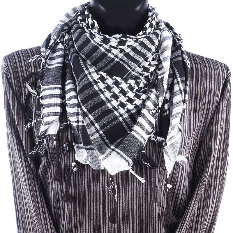 Headscarf Palestine Arafat Black and White