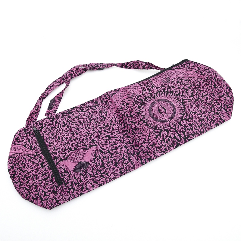 Yoga bag Leaves Pink 02