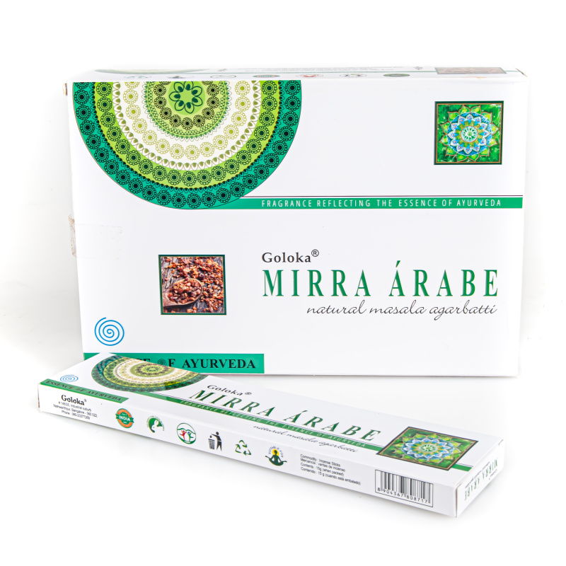 Indian Incense Sticks Goloka Essence Mirra Árabe