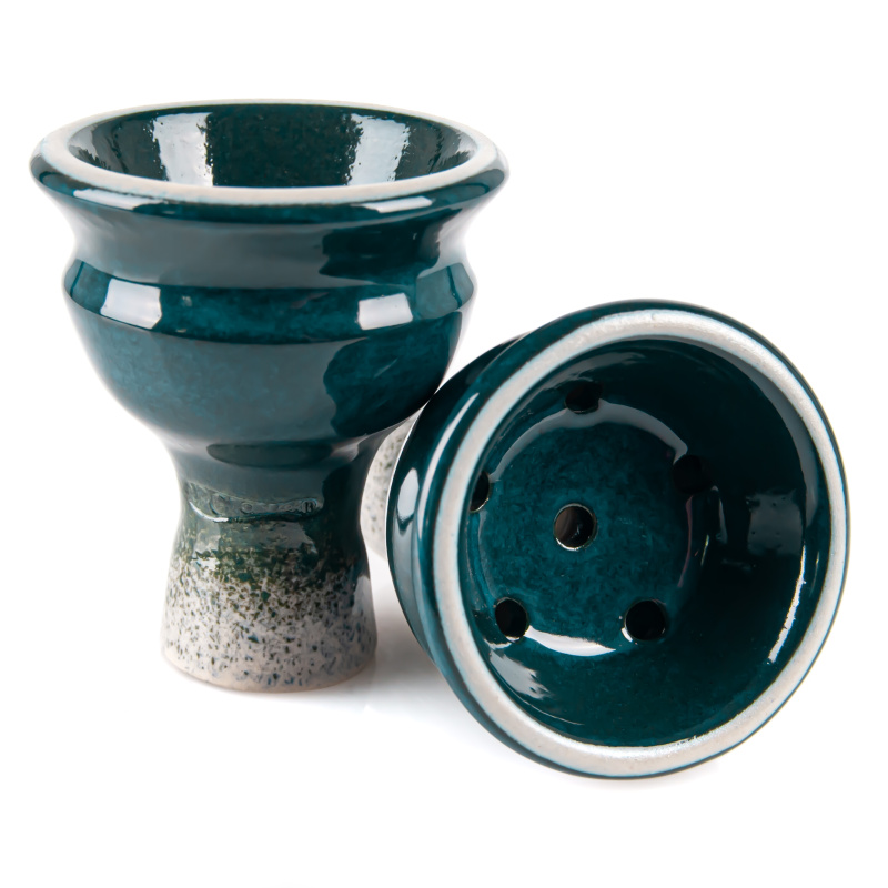 Hookah Bowl Upgrade Form Standard Glaze Dark Green
