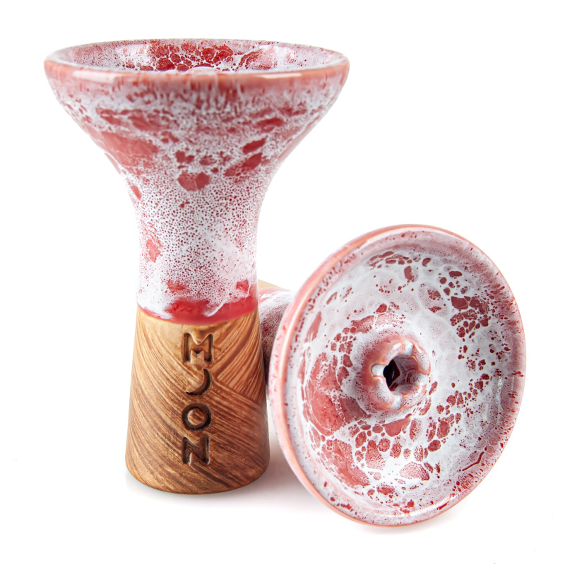Hookah Bowl Moon Phunnel M Marble Red White