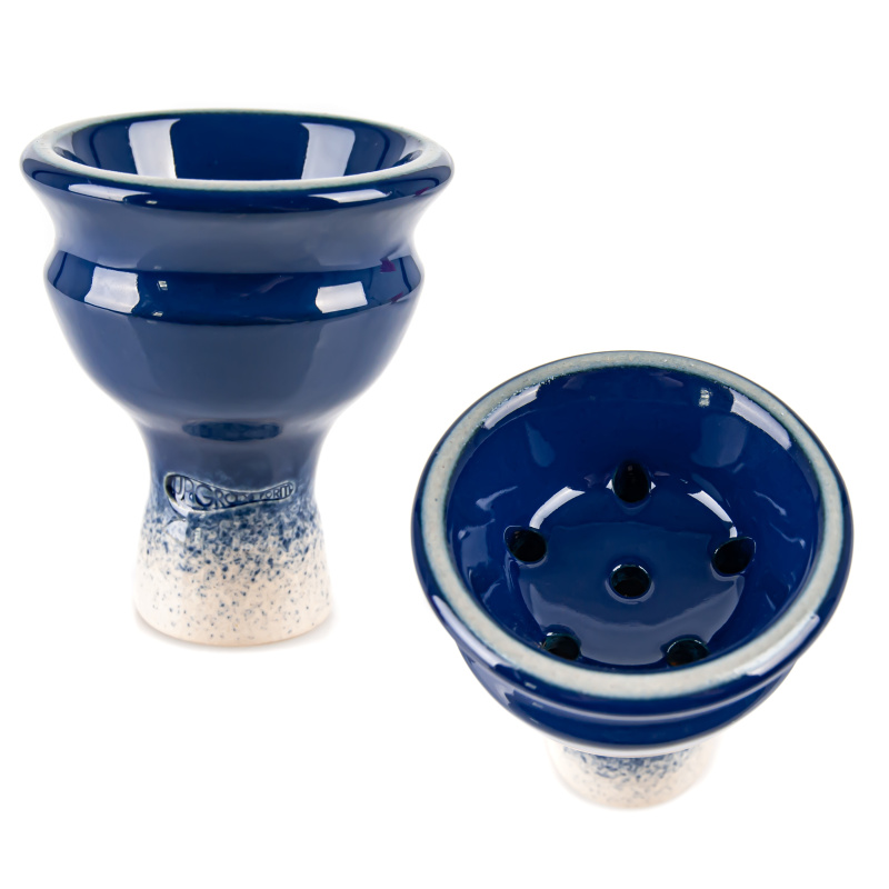 Hookah Bowl Upgrade Form Standard Glaze Dark Blue