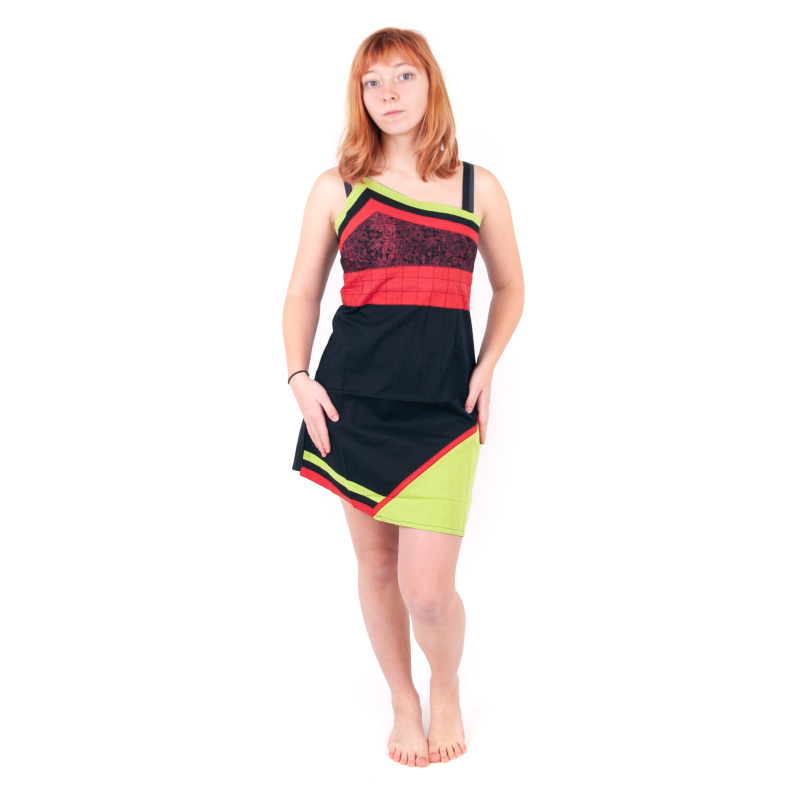 Dress Short Sanjana XL Black Red Green