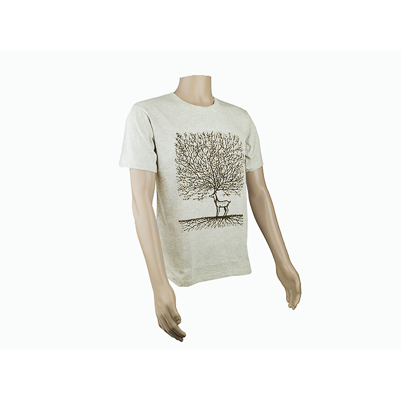 Men's T-shirt Deer Tree L Beige