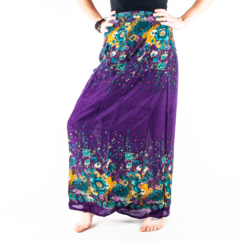 Skirt Summer Flowers Purple