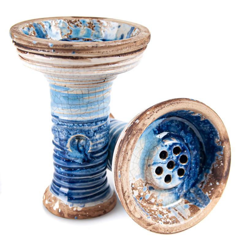 Hookah Bowl Vintage Glass Apache Blue