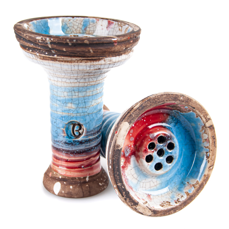 Hookah Bowl Vintage Glass Apache Tricolor