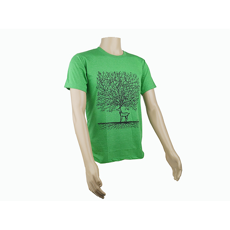 Men's T-shirt Deer Tree L Green