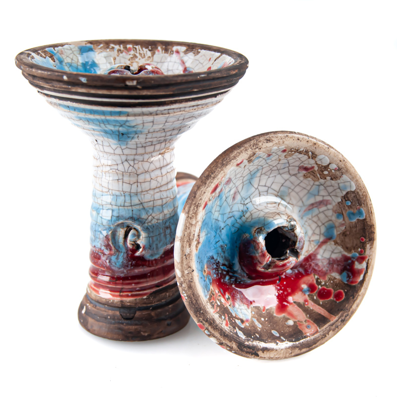 Hookah Bowl Vintage Glass Alien Tricolor